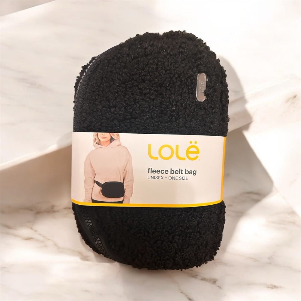 Lole Black Fleece Belt Bag